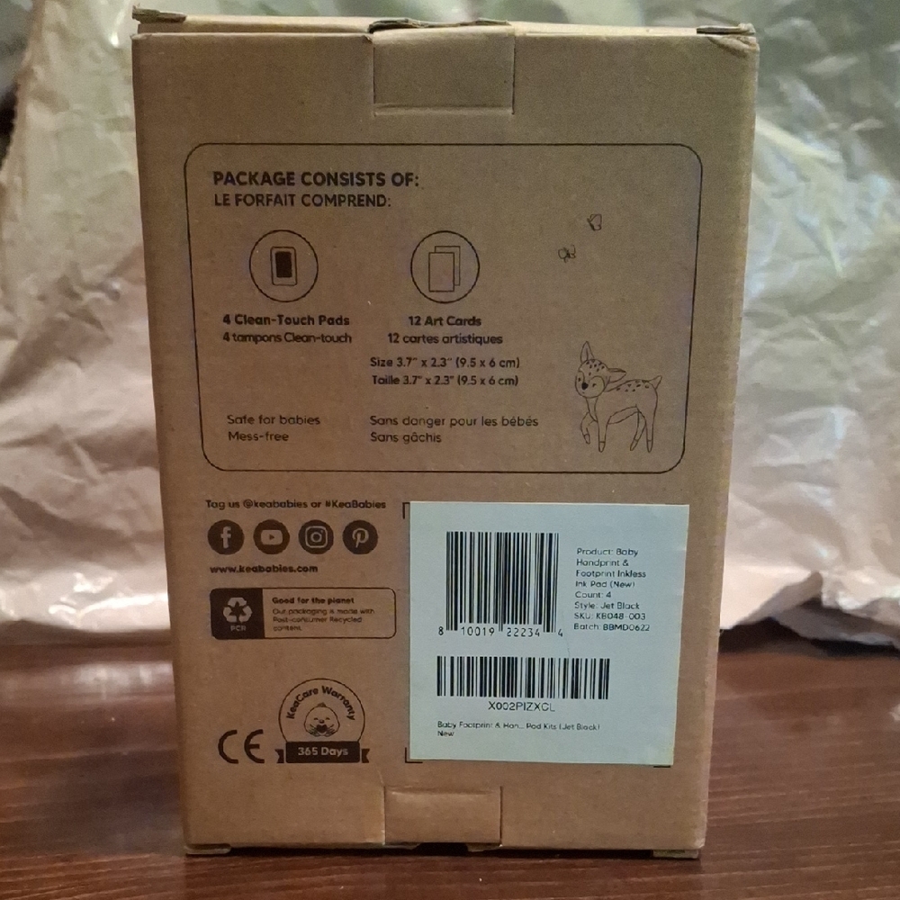 KeaBabies Inkless Ink Pads 4 Pack - Picture 2 of 2